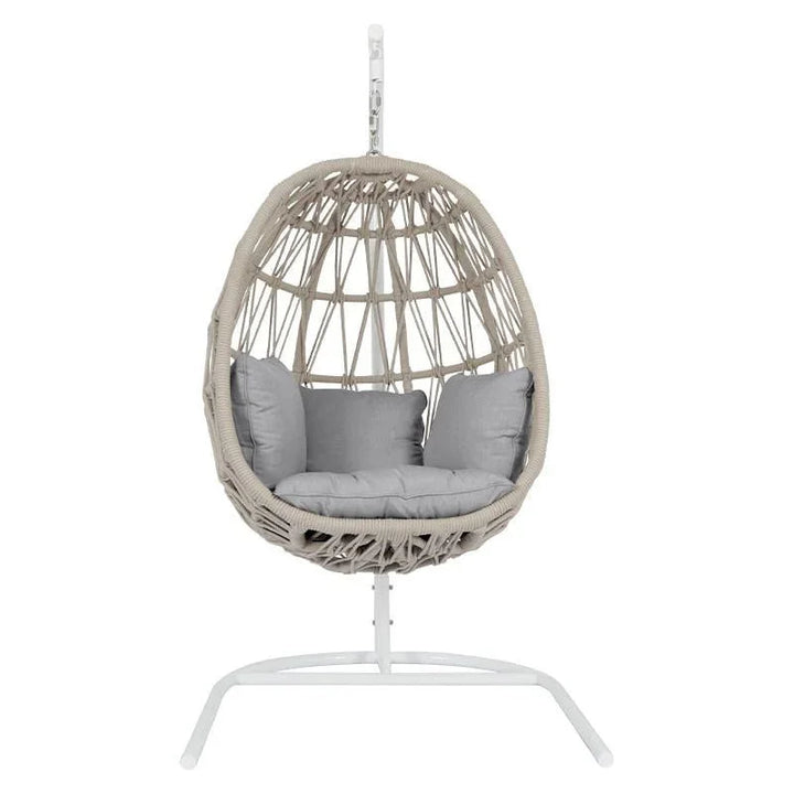 Dana Sunbrella Hanging Outdoor Hangging Chair-Outdoor Hanging Chairs-Sunset West-Canvas Granite-LOOMLAN