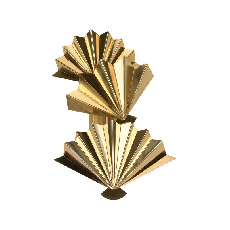 Dancing Fan Polished Brass Finish Wall Sconce-Wall Sconces-Chelsea House-LOOMLAN