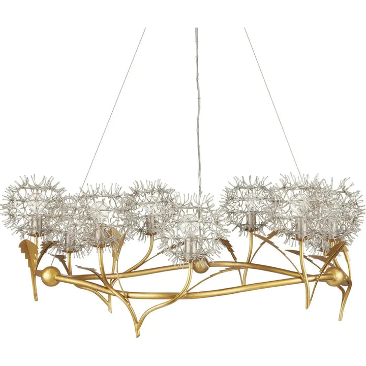Dandelion Silver & Gold Chandelier - LOOMLAN - Currey & Co - Chandeliers