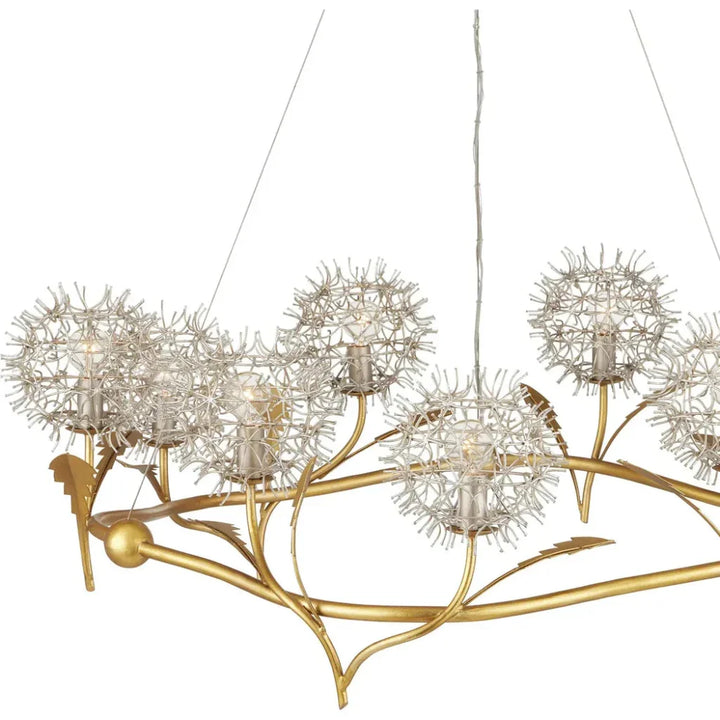 Dandelion Silver & Gold Chandelier - LOOMLAN - Currey & Co - Chandeliers