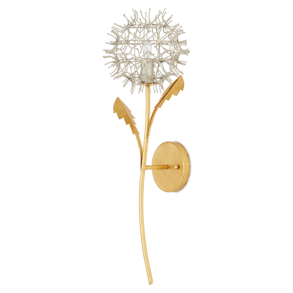 Dandelion Silver & Gold Wall Sconce-Wall Sconces-Currey & Co-LOOMLAN