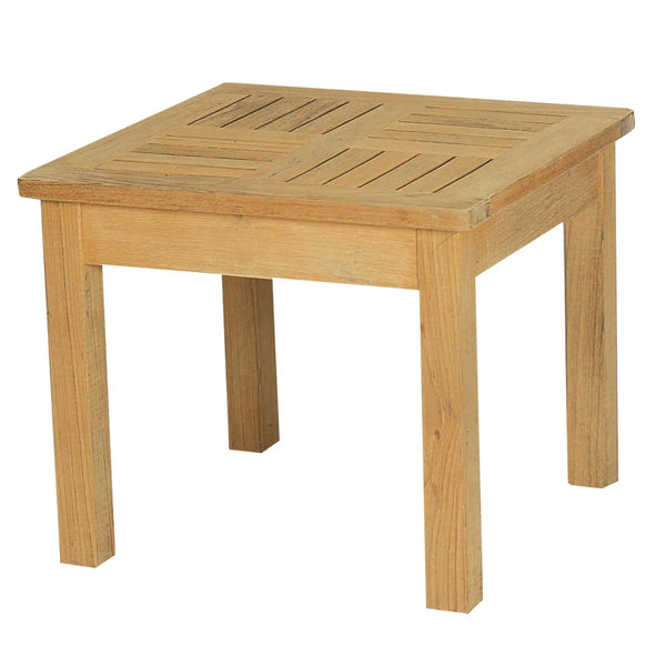Dane Square Teak Outdoor Side Table - LOOMLAN - HiTeak - Outdoor Side Tables