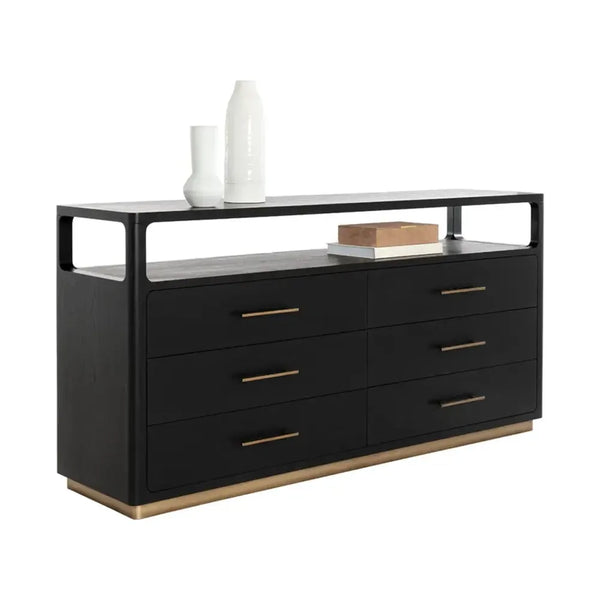 Danette Solid Wood Dresser-Dressers-SUNPAN-LOOMLAN