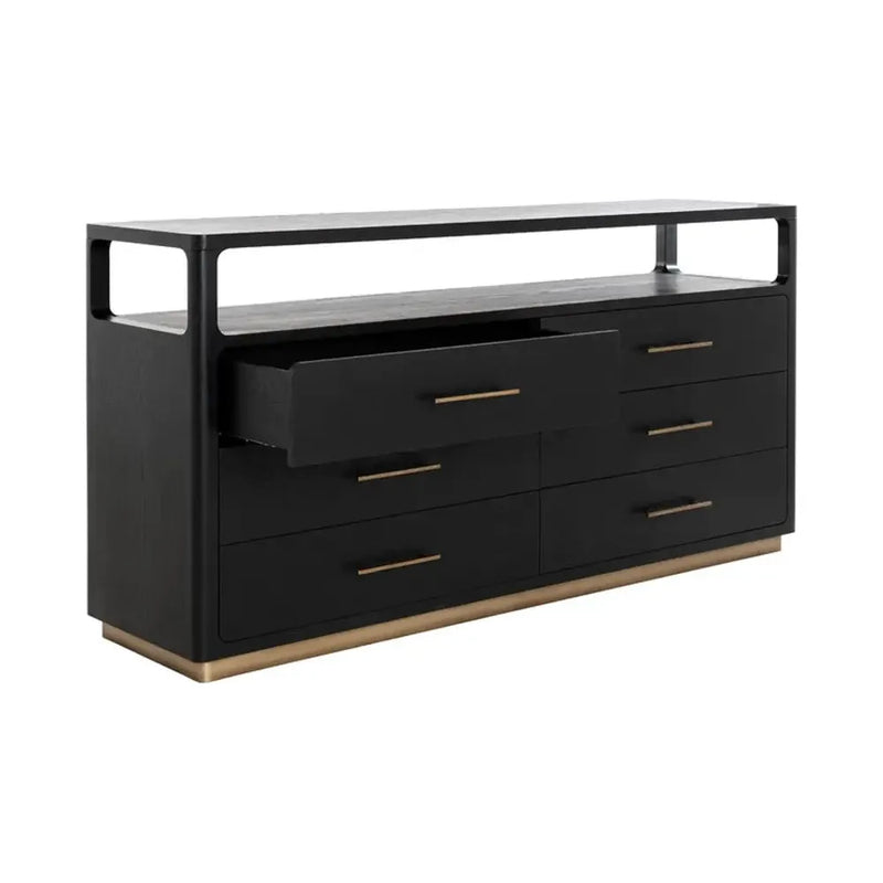 Danette Solid Wood Dresser-Dressers-SUNPAN-LOOMLAN