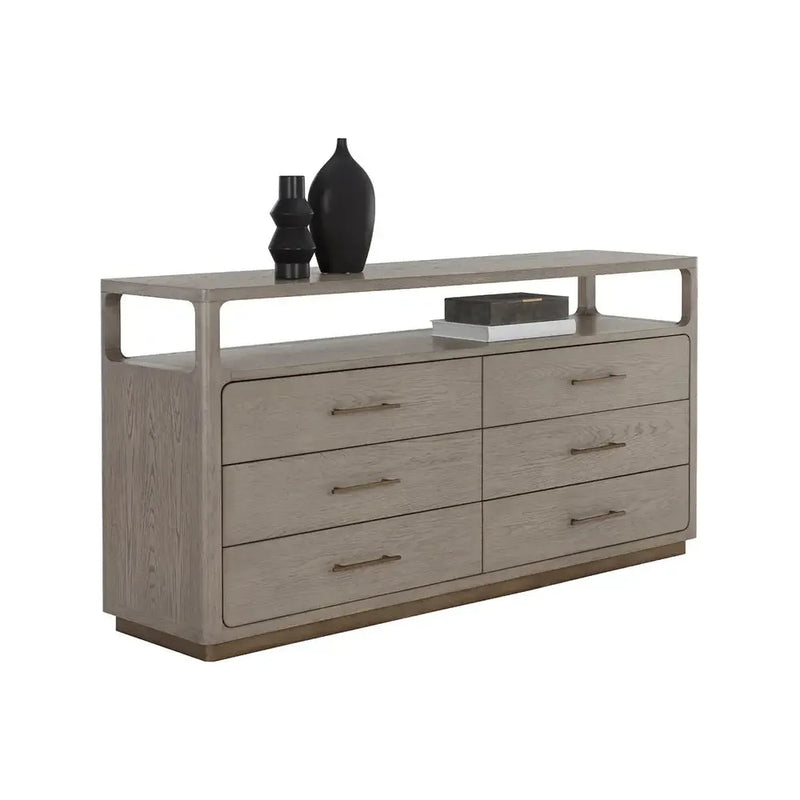 Danette Solid Wood Dresser-Dressers-SUNPAN-LOOMLAN