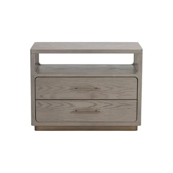 Danette Solid Wood Nightstand - LOOMLAN - SUNPAN - Nightstands