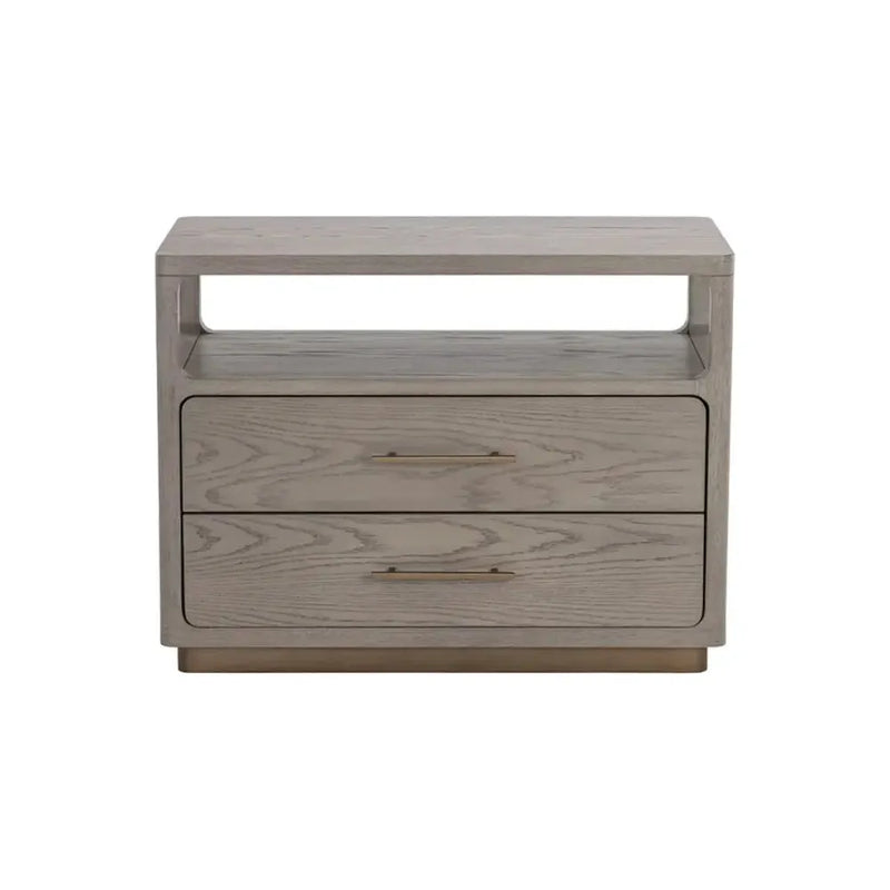 Danette Solid Wood Nightstand-Nightstands-SUNPAN-LOOMLAN