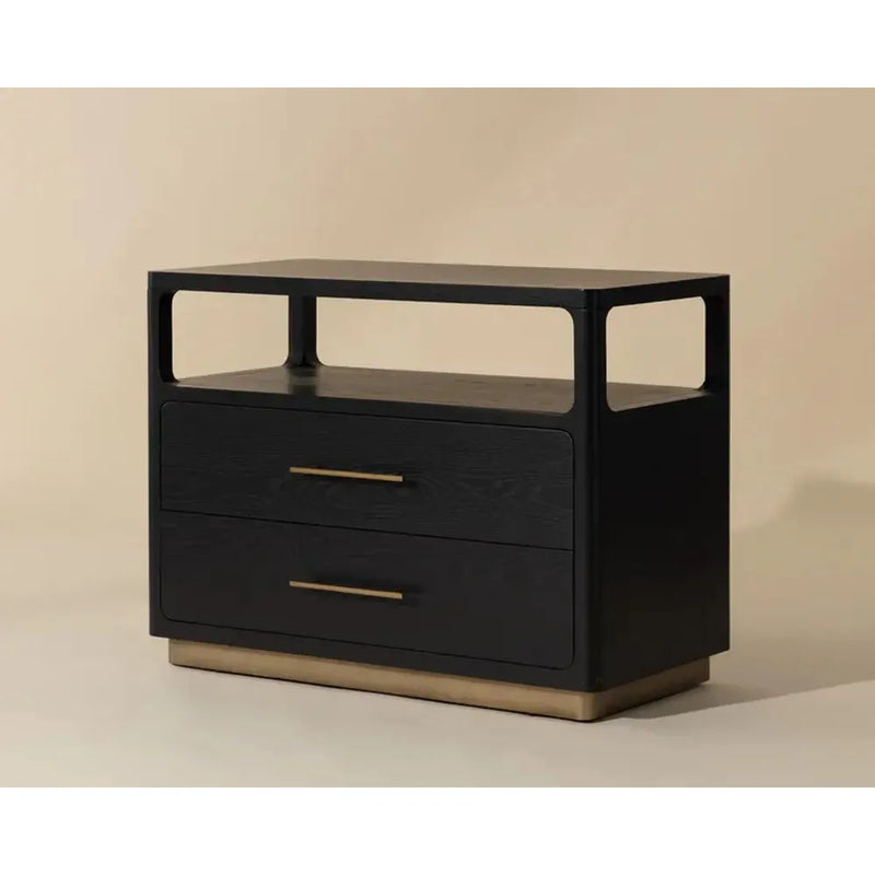 Danette Solid Wood Nightstand-Nightstands-SUNPAN-LOOMLAN