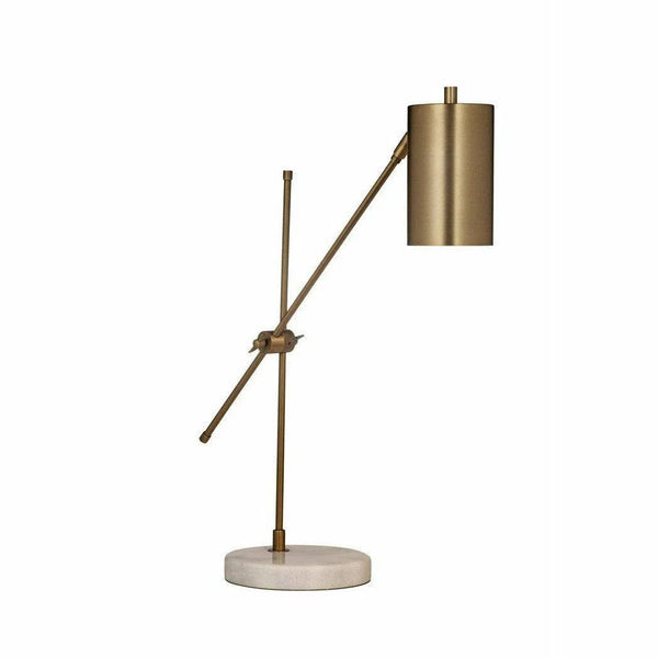 Danielle Task Lamp 21" Tall Metal White Table Lamp Table Lamps LOOMLAN By Bassett Mirror