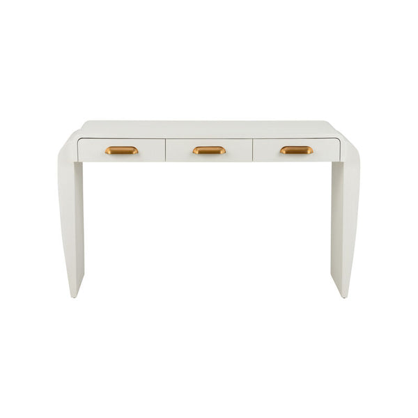 Daphane White Finished Wood Desk-Home Office Desks-Wildwood-LOOMLAN