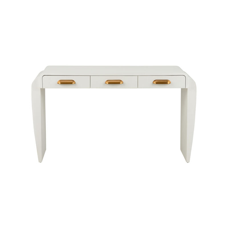 Daphane White Finished Wood Desk-Home Office Desks-Wildwood-LOOMLAN