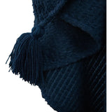 Dark Blue Outdoor Throw Blanket-Outdoor Blankets-LOOMLAN-LOOMLAN