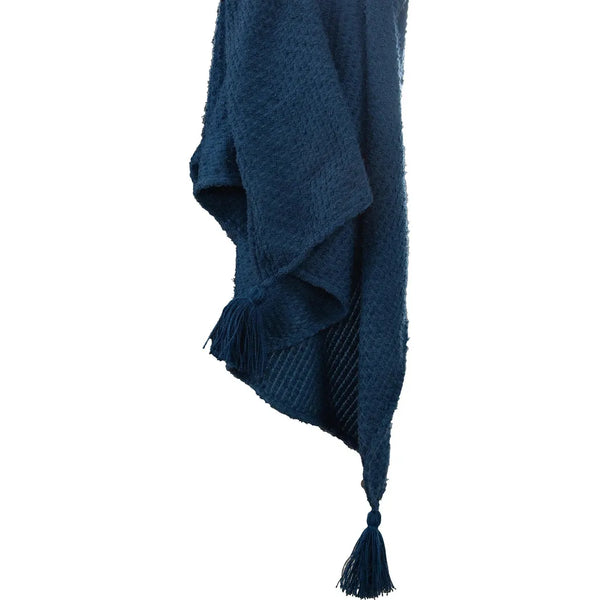 Dark Blue Outdoor Throw Blanket-Outdoor Blankets-LOOMLAN-LOOMLAN