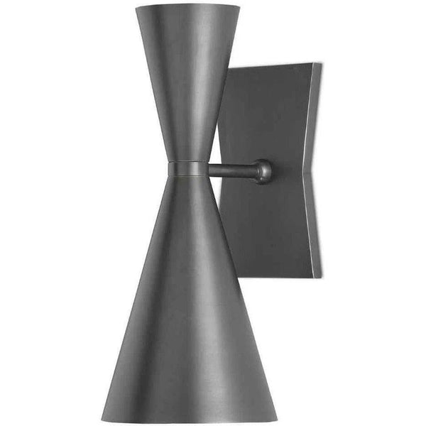 Dark Gray White Interior Gino Wall Sconce Wall Sconces LOOMLAN By Currey & Co