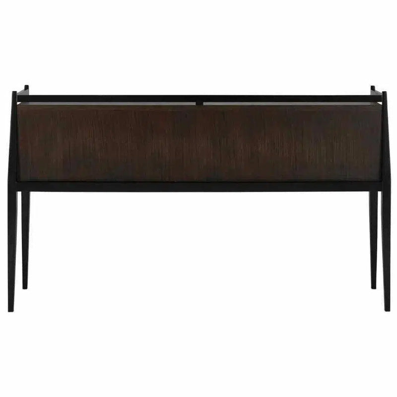 Dark Mink Riverstone GrayBrass Selig Console Table