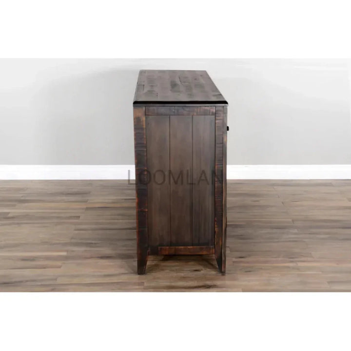 Dark Wood Dining Server Buffet Sideboard Drawers - LOOMLAN - Sunny D - Sideboards