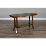 Dark Wood Slate Sofa Table