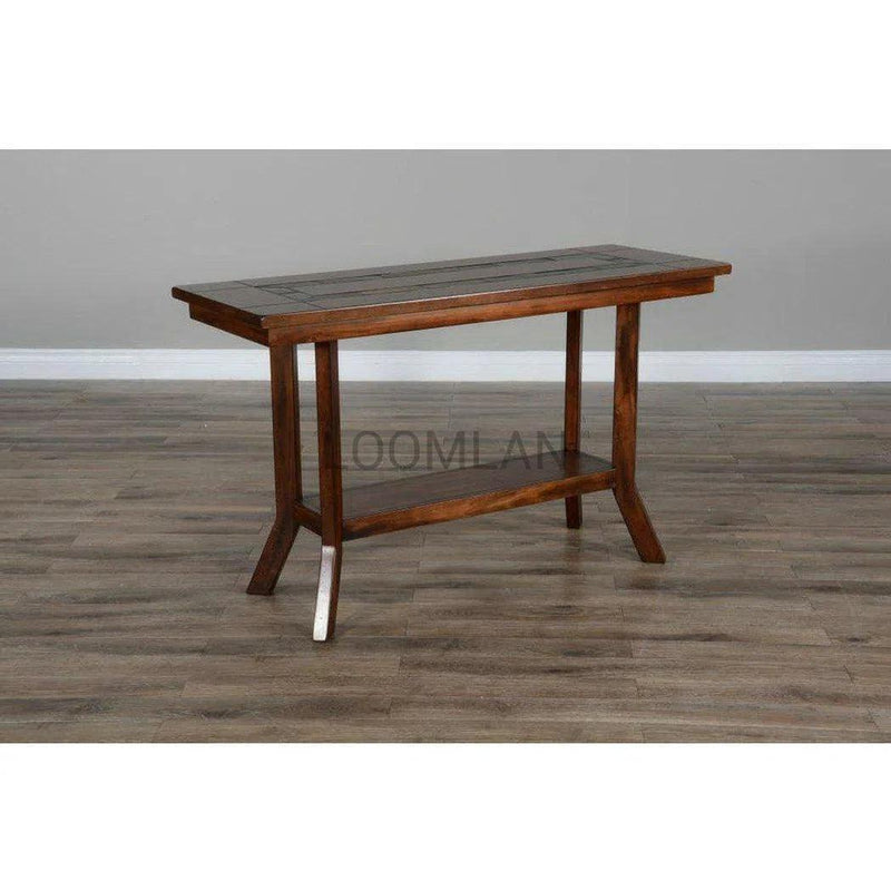 Dark Wood Slate Sofa Table