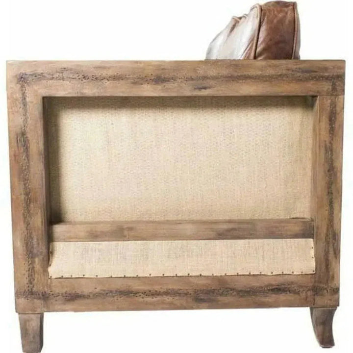 Darlington Brown Leather Club Chair - LOOMLAN - Moe's Home - Club Chairs