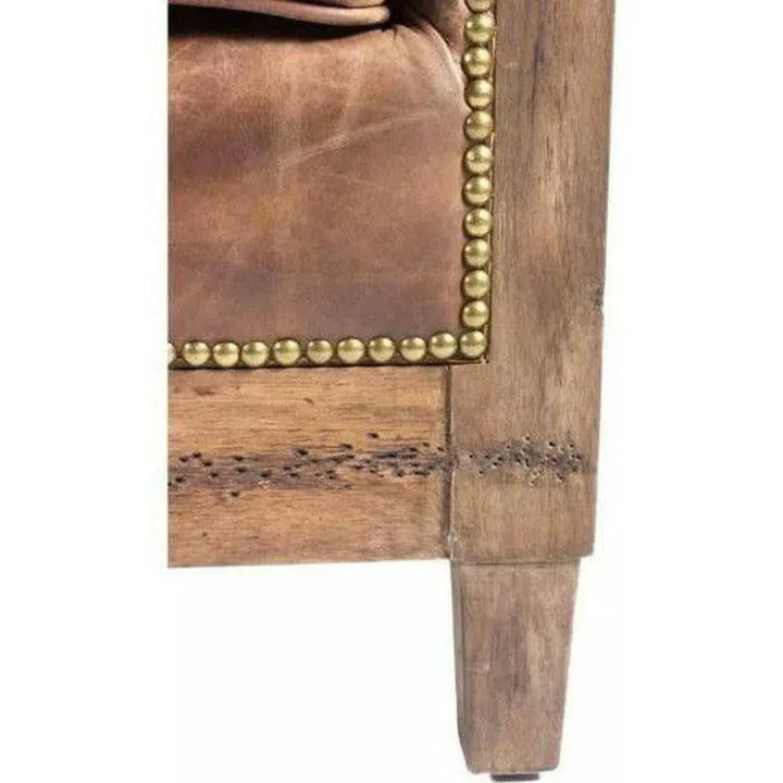 Darlington Brown Leather Club Chair - LOOMLAN - Moe's Home - Club Chairs