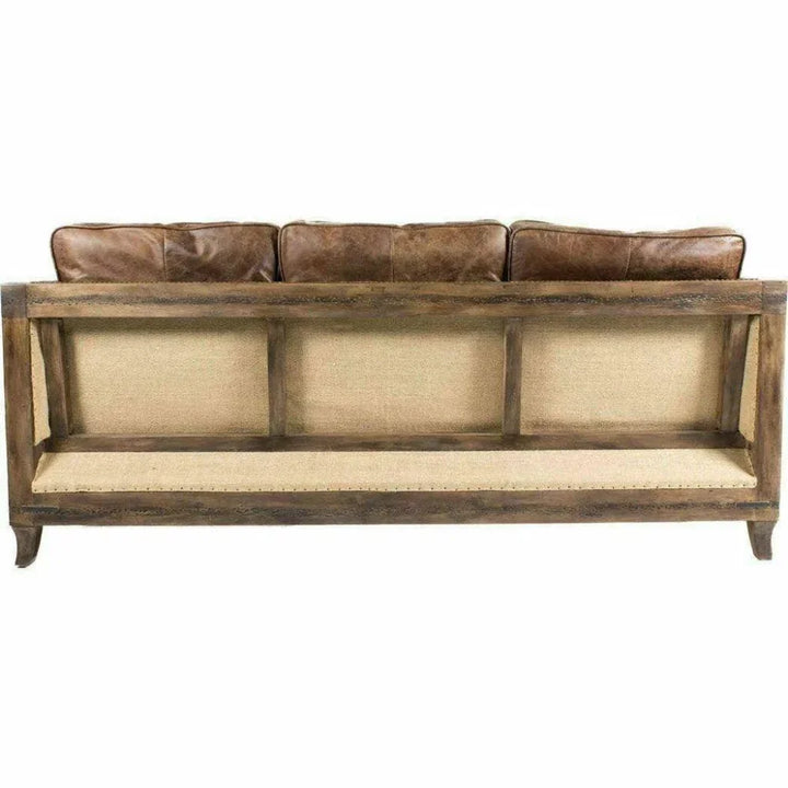 Darlington Brown Leather Lawson Sofa - LOOMLAN - Moe's Home - Sofas & Loveseats