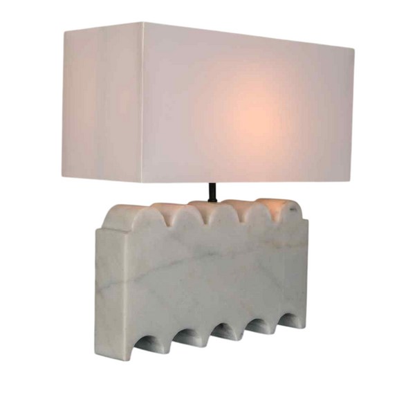 Darth White Marble Base Table Lamp