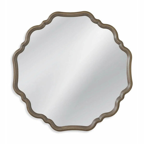 Davenport 40" Round Grey Wall Mirror Wall Mirrors LOOMLAN By Bassett Mirror
