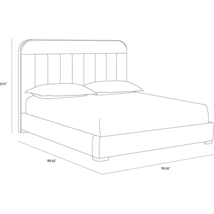Davina Fabric Bed - LOOMLAN - SUNPAN - Beds