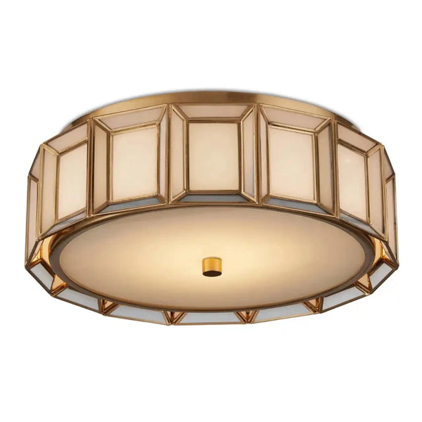 Daze Antique Brass Flush Mount