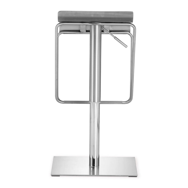 Dazzer Barstool Brushed Stainless Steel Bar Stools LOOMLAN By Zuo Modern