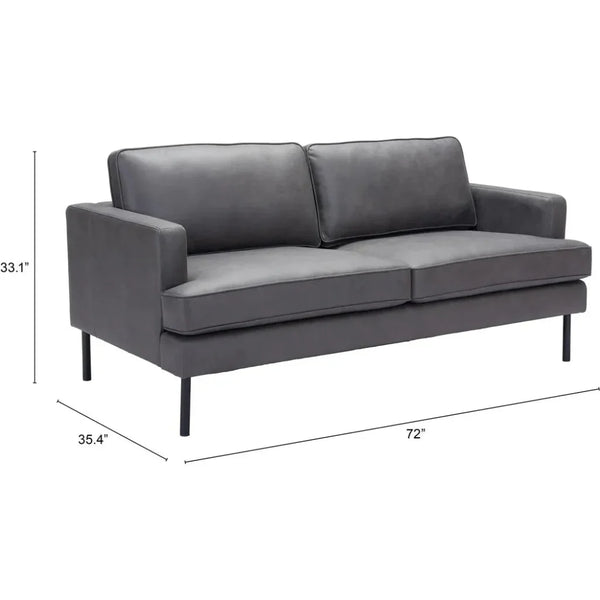 Decade Sofa Vintage Gray - LOOMLAN - Zuo Modern - Sofas & Loveseats