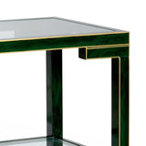 Decker Green Lacquered Wood Console Table-Console Tables-Chelsea House-LOOMLAN