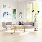Deco Sofa Beige & Gold Sofas & Loveseats LOOMLAN By Zuo Modern