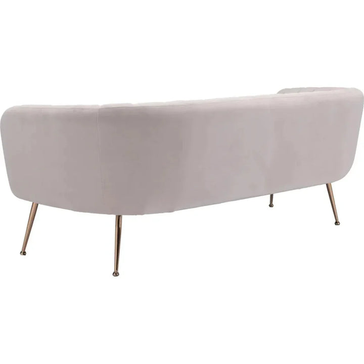 Deco Sofa Beige & Gold - LOOMLAN - Zuo Modern - Sofas & Loveseats