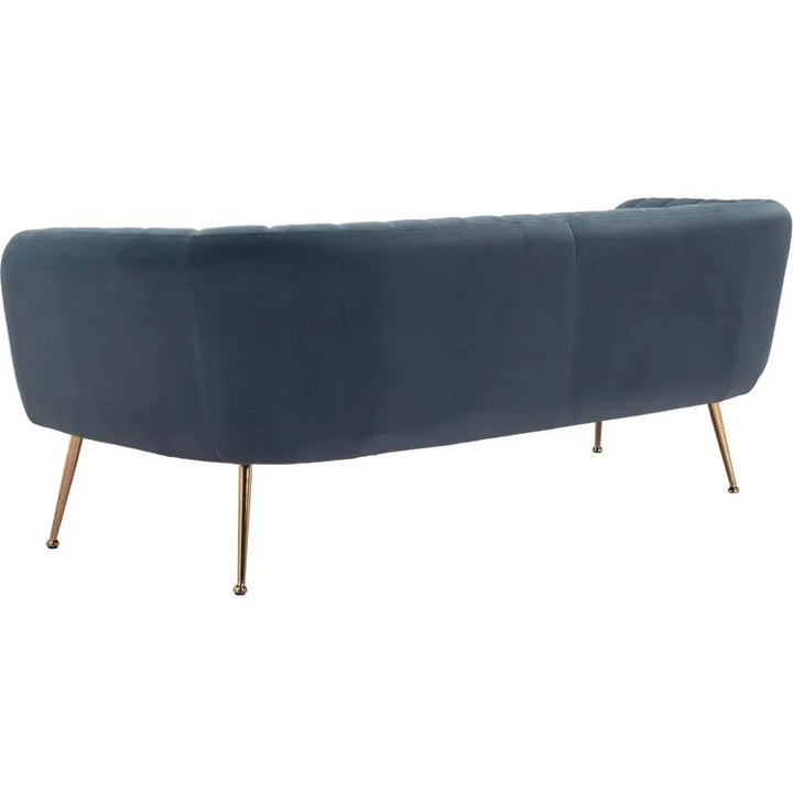 Deco Sofa Gray & Gold - LOOMLAN - Zuo Modern - Sofas & Loveseats