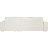 Deep Durable Performance Fabric Brickell Sectional White