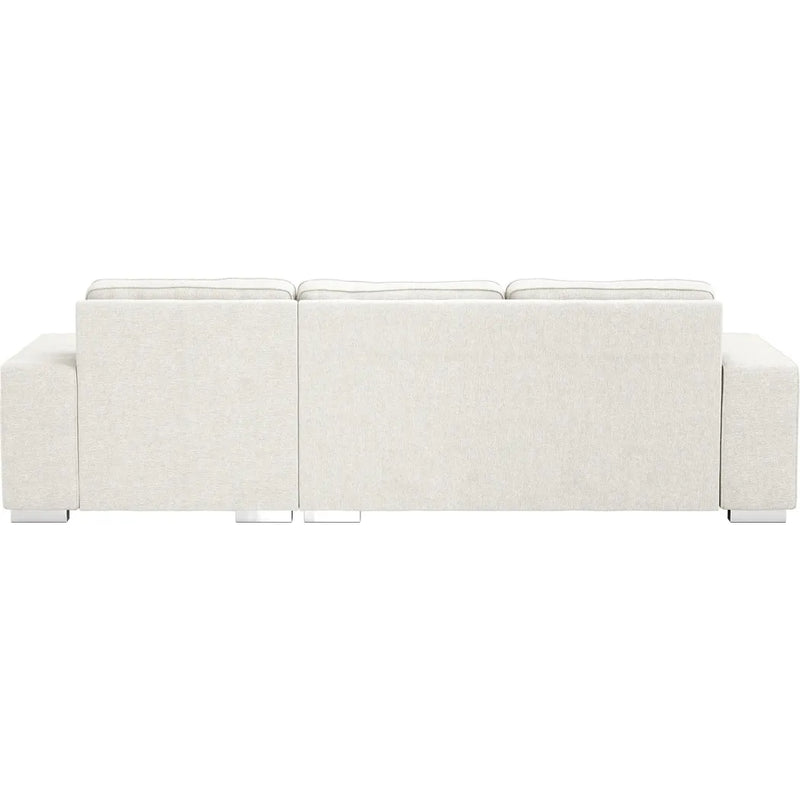 Deep Durable Performance Fabric Brickell Sectional White