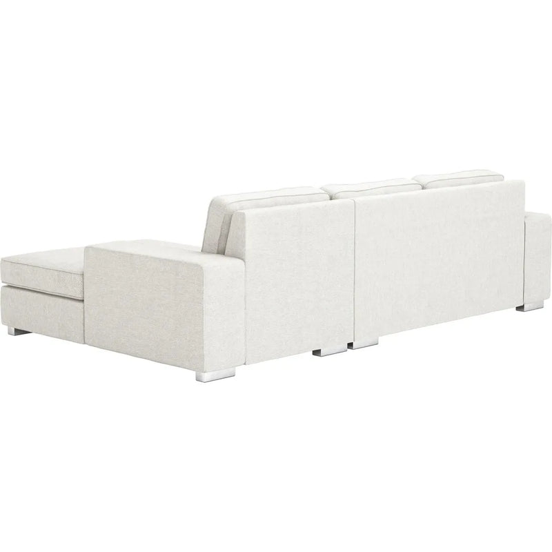 Deep Durable Performance Fabric Brickell Sectional White