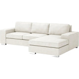 Deep Durable Performance Fabric Brickell Sectional White