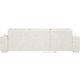 Deep Durable Performance Fabric Brickell Sectional White