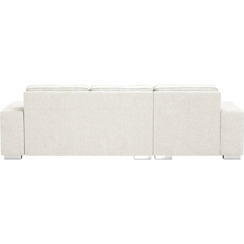 Deep Durable Performance Fabric Brickell Sectional White