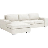 Deep Durable Performance Fabric Brickell Sectional White