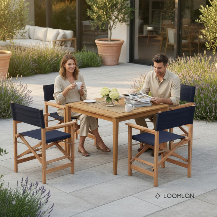 Del Ray 39-inch Square Outdoor Dining Table - LOOMLAN