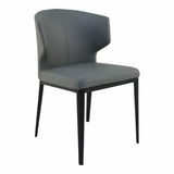 Delaney Contemporary Dining Chair Set of 2-Dining Chairs-Moe's Home-Grey-LOOMLAN