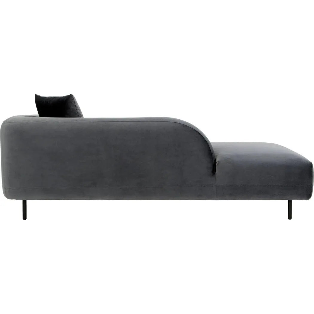 Deleuze Performance Fabric Chaise with Steel Leg