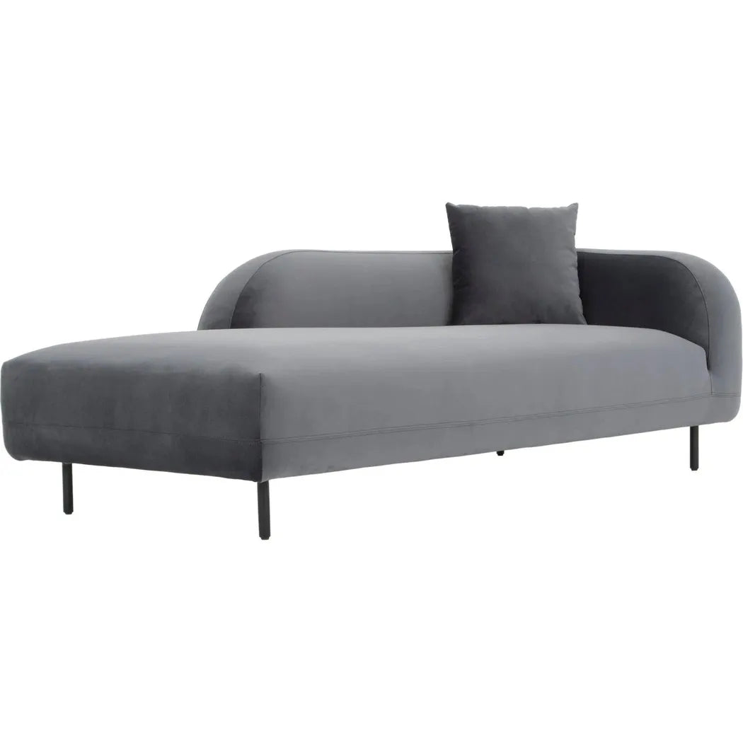 Deleuze Performance Fabric Chaise with Steel Leg