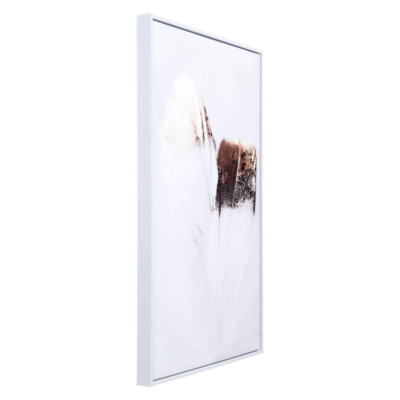 Delicate Feather Canvas Multicolor Artwork LOOMLAN By Zuo Modern