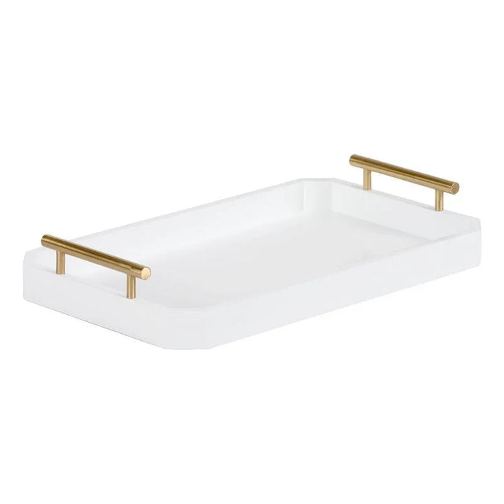 Delilah Generous White Tray - LOOMLAN - Trays
