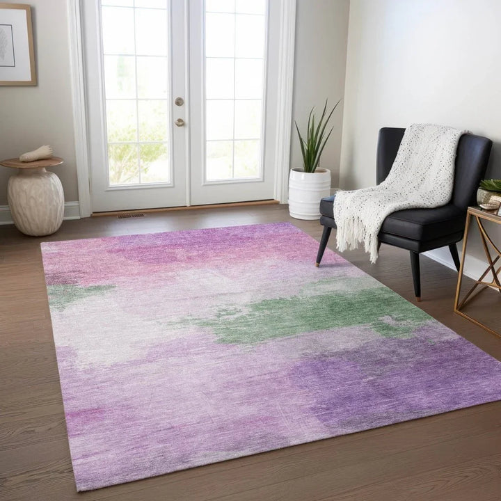 Delisah Purple Washable Indoor - Outdoor Rug - LOOMLAN - LOOMLAN Rugs - Outdoor Rugs