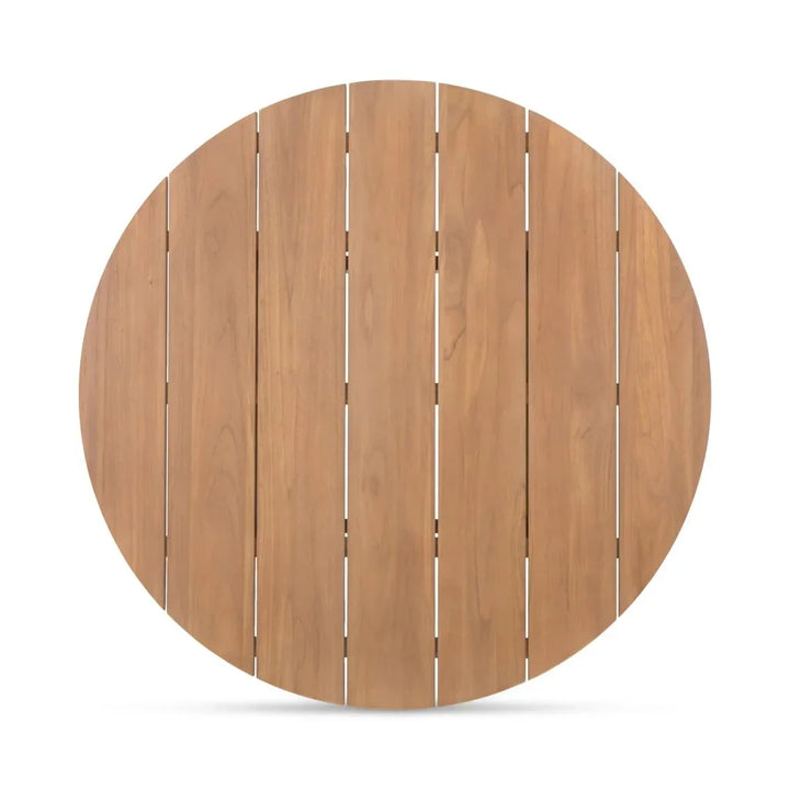 Delta Teak Round Outdoor Dining Table - LOOMLAN
